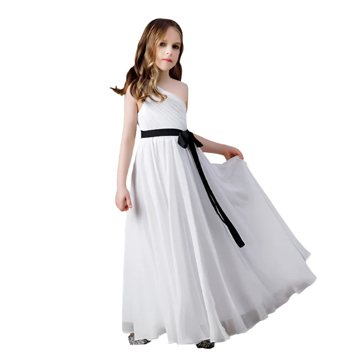 One-Shoulder Little Bridesmaid Gown