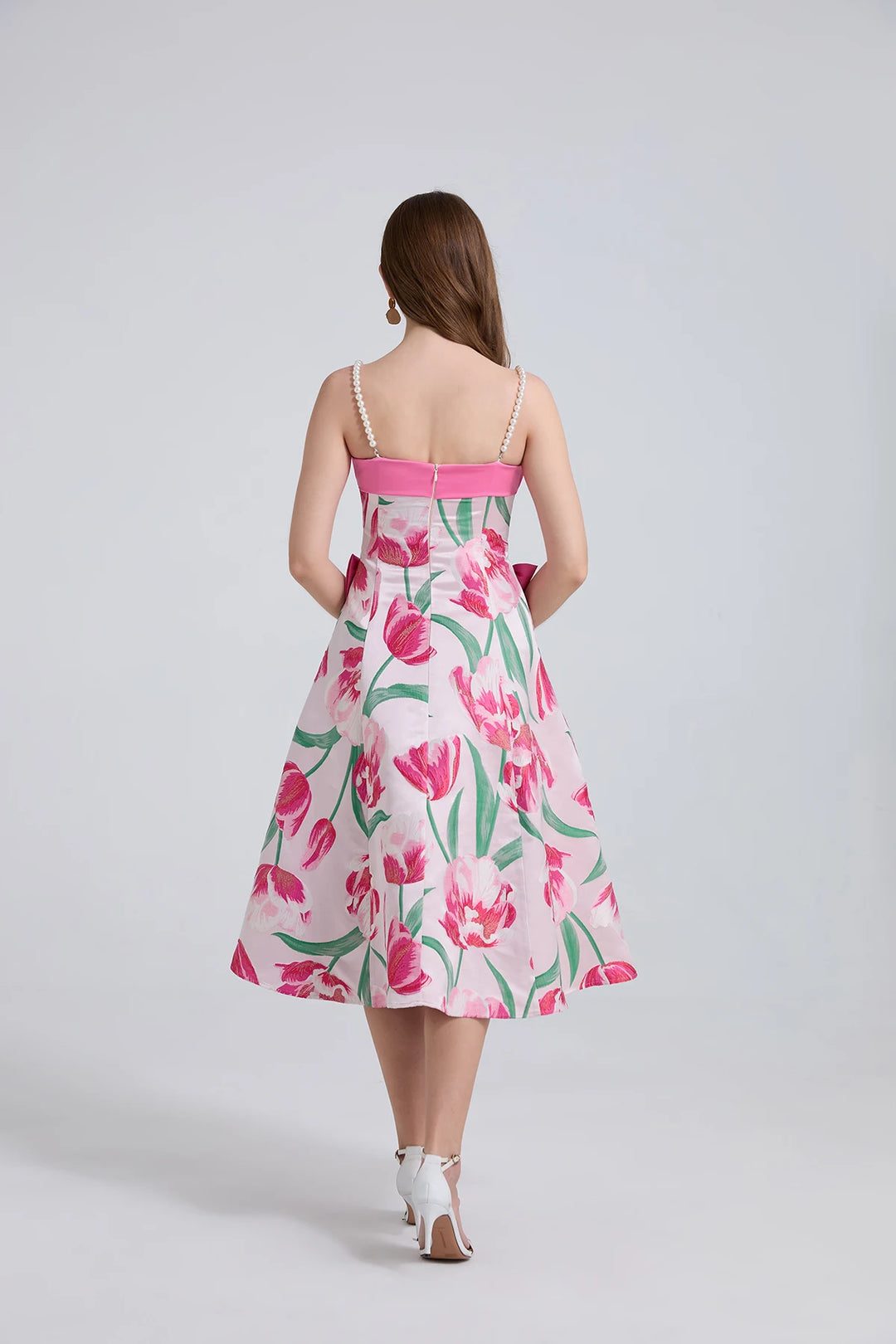 Gorgeous Bow Detail Evening Party Dress