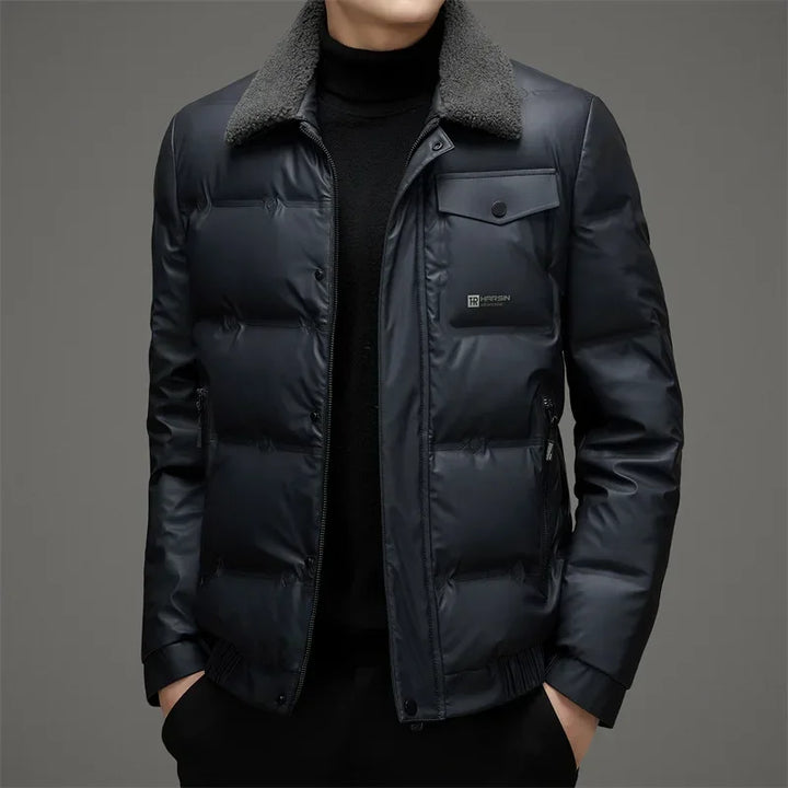 Pelt Collar Men's Parka Jacket