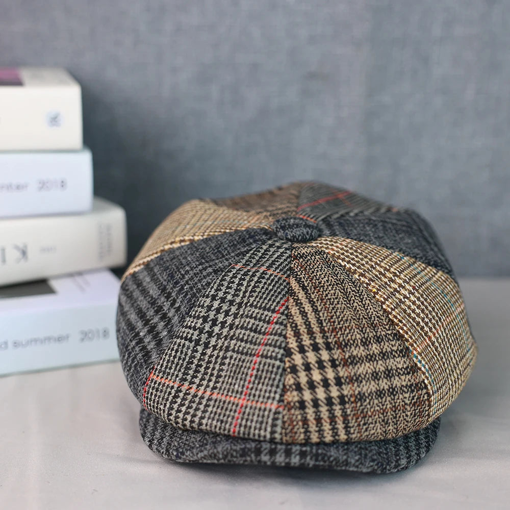 Classic Splicing Wool Beret Cap