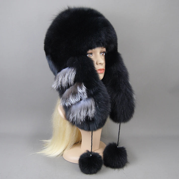Warm Real Fur Bomber Hat