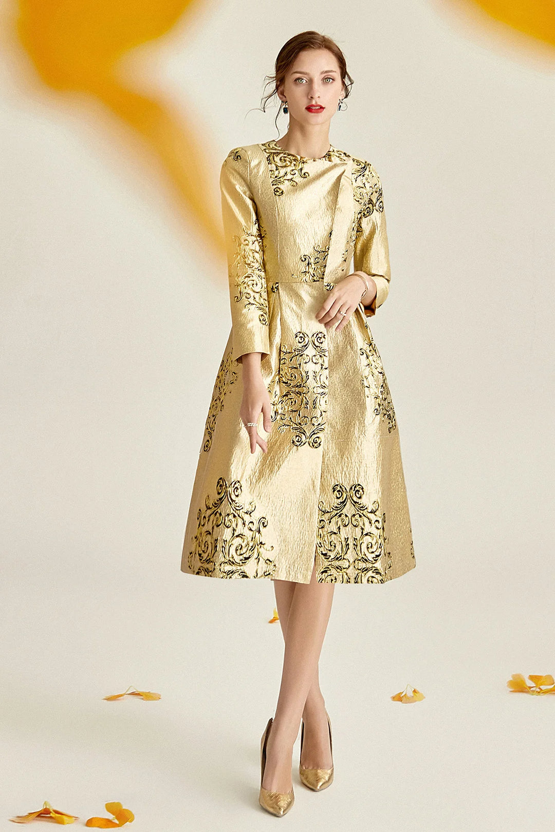 Luxury Covered Button Trench Overcoat