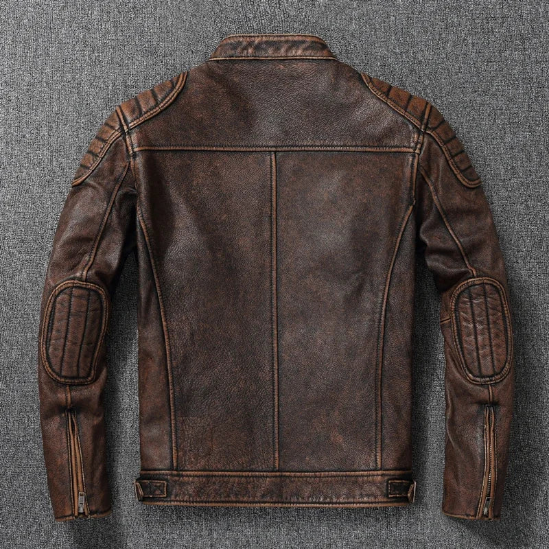 Attractive Cowhide Leather Motorcycle Jacket
