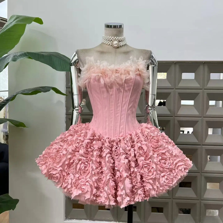 Alluring Floral Ruffle Mini Dress