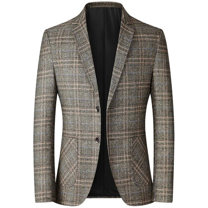 Decent Plaid Striped Gentleman Blazer