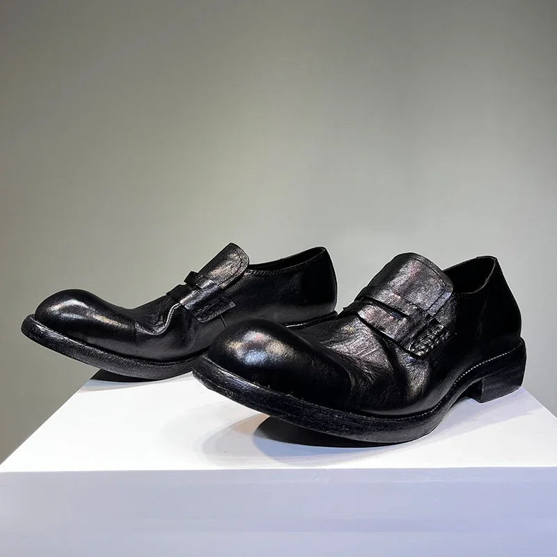Attractive Washed Old Leather Shoes