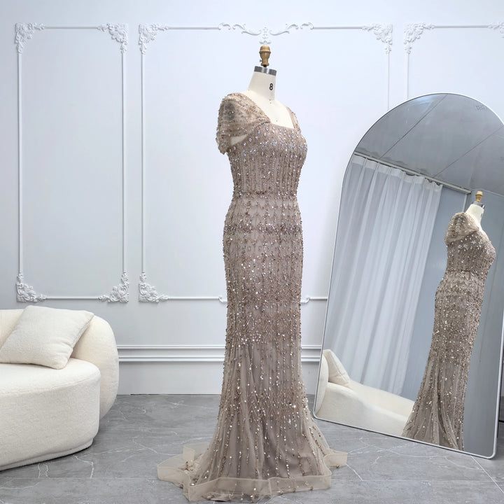 Elegant Arabic Style Evening Gown