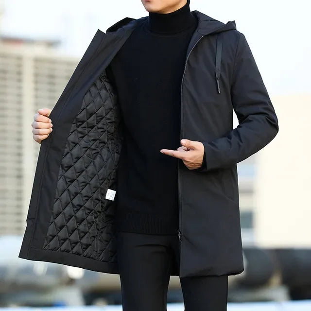 Stylish Thicken Long Hooded Coat