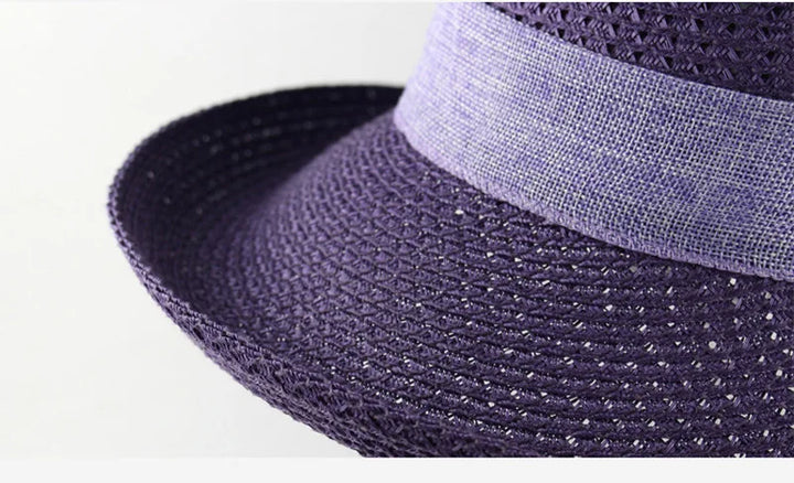 Elegant Bow Ribbon Panama Hat