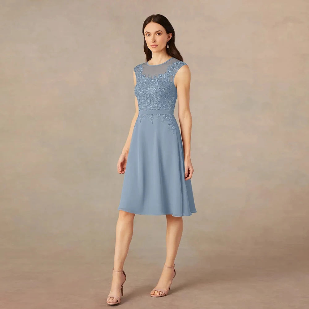 Modern Knee-Length Mother Of Bride Dress