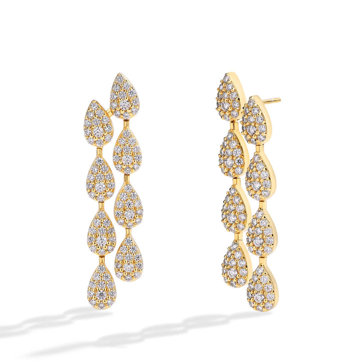 Fancy Lab Diamond Moissanite Drop Earrings