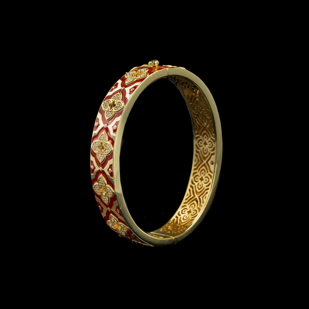 Vintage Lab Sapphire Cuff Bracelet