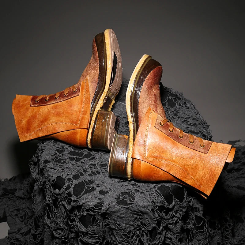 British Style Motorcycle Leather Boots