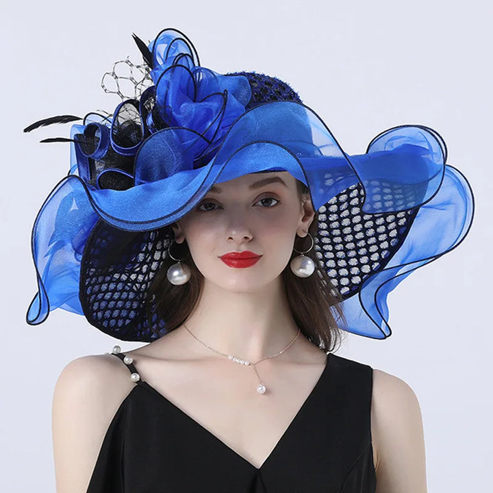 Stylish Mesh Flower Decorative Sun Hat