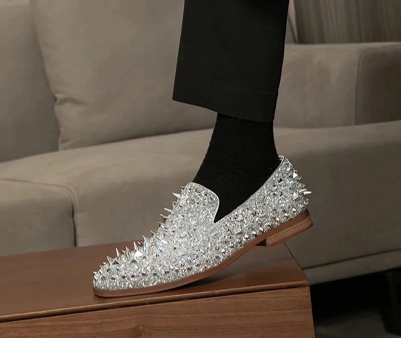 Stunning Rivet Studded Flat Shoes