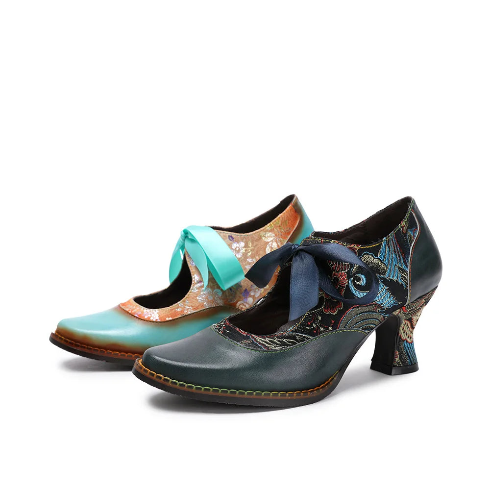 Luxury Pointed Toe Leather Pumps