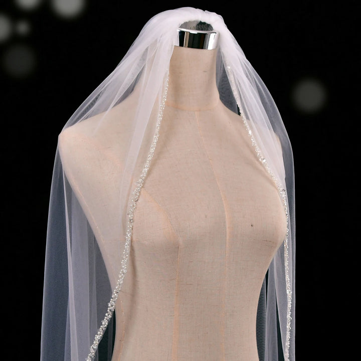 Luxury Crystal Organza Bridal Veils