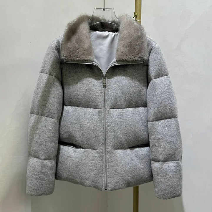 Luxury Mink Fur Down Parka Coat