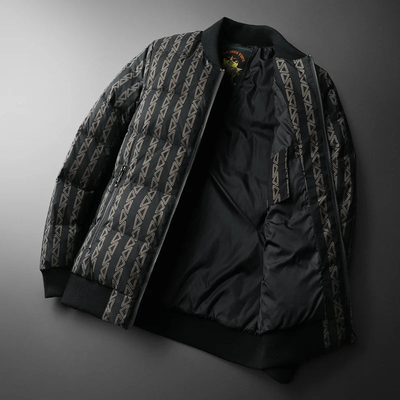 Allover Printed Men's Zipper Jacket