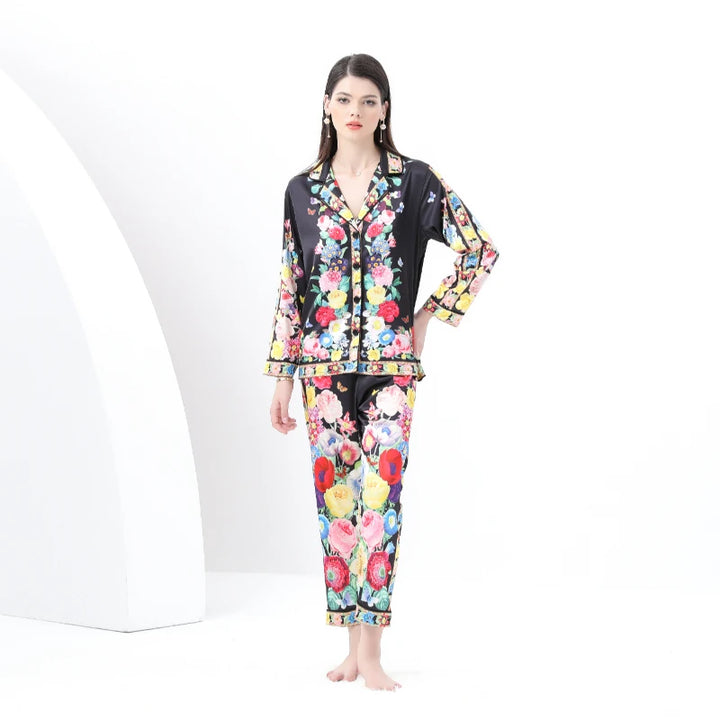 Comfortable Two-Piece Trimmed Pajama Set