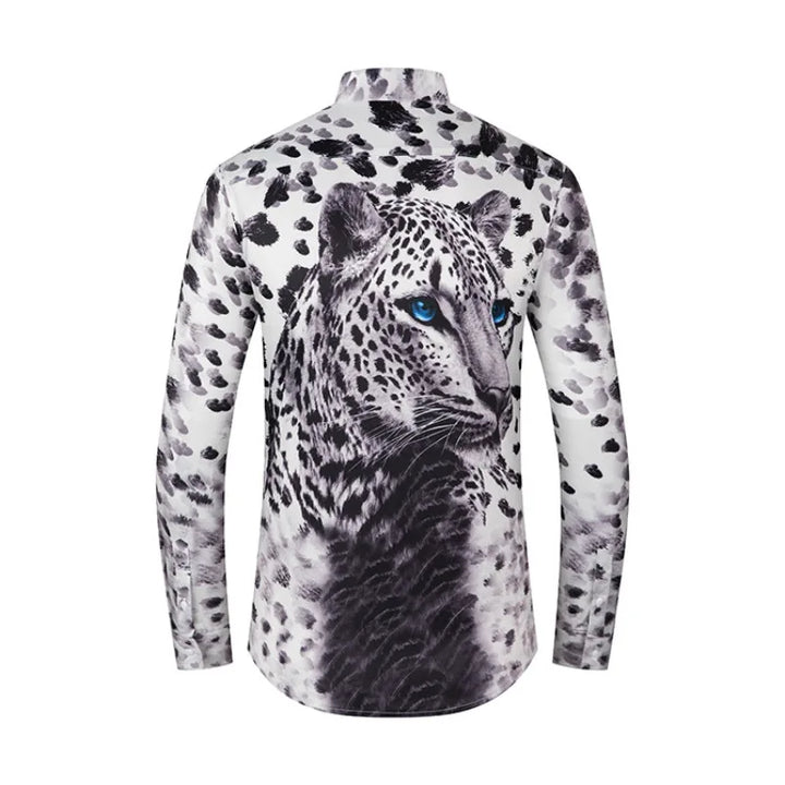 Trendy 3D Leopard Printed Casual Shirt