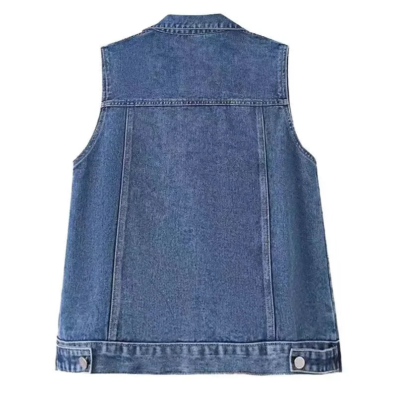 Stylish Loose Denim Jeans Vest