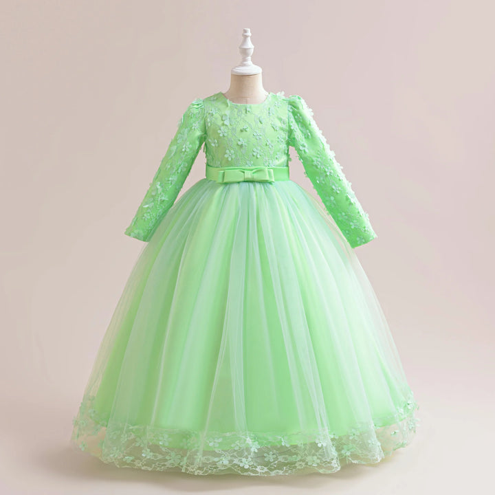 Elegant Long Sleeves Little Bridesmaid Dress