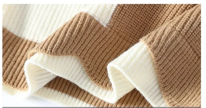 Fancy Loose Fit Knitted Pullover Sweater