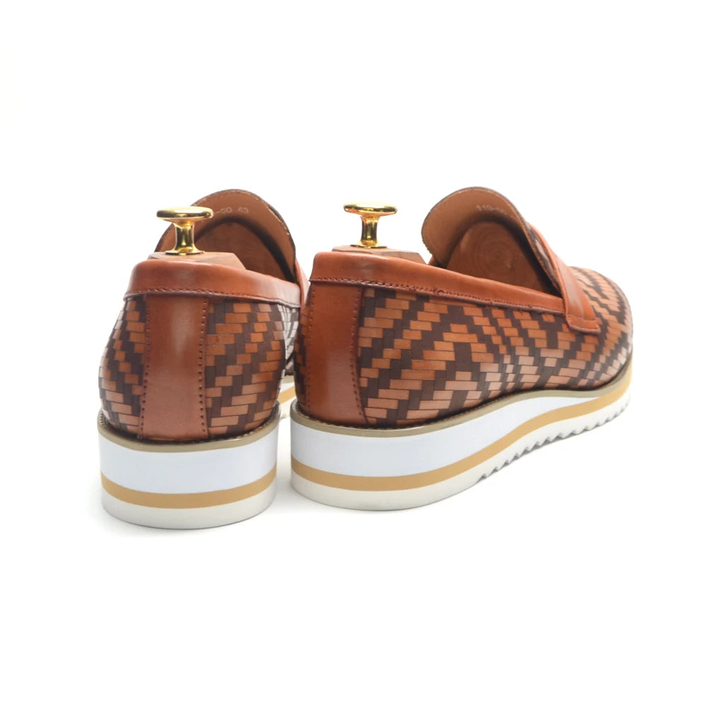 Fashion Woven Penny Loafers Shoes