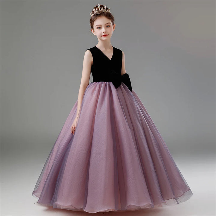 Beautiful Tulle Flower Girl's Evening Dress