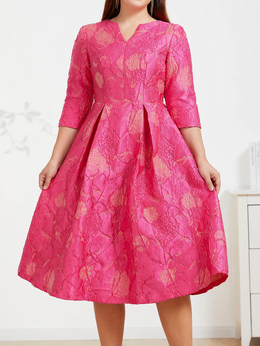 String Of Hearts Jacquard Party Dress