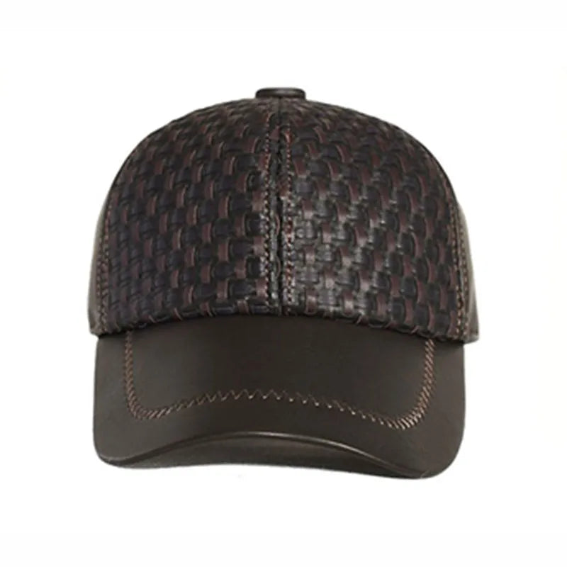 Lavish Natural Leather Men's Baseball Cap
