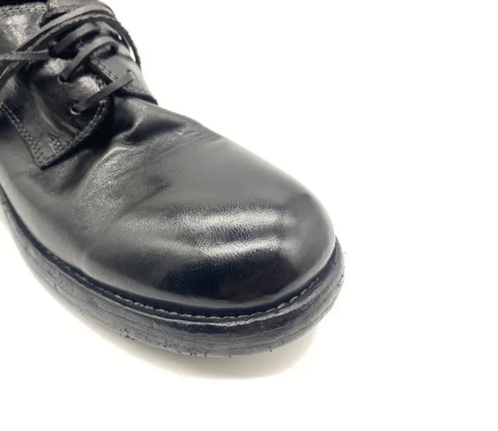 Bold Horsehide Leather Derby Shoes