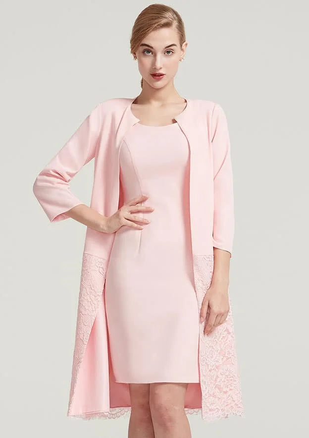 Lovely Satin Jacket Mother Of The Bride Dress