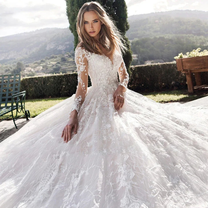 Ravishing Beaded Tulle Wedding Dress