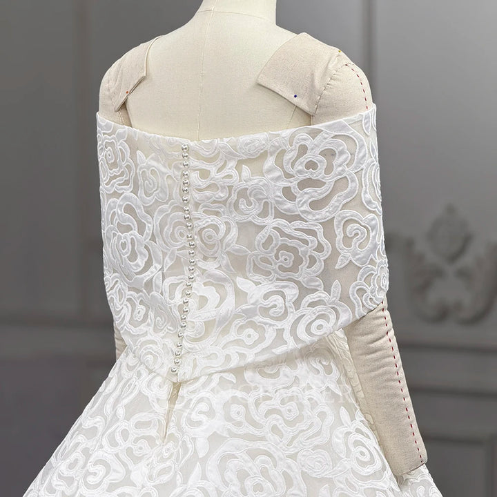 Robe de mariée luxueuse à paillettes, robe de bal, col bateau, manches courtes, robe de mariée personnalisée, chic, DY1313