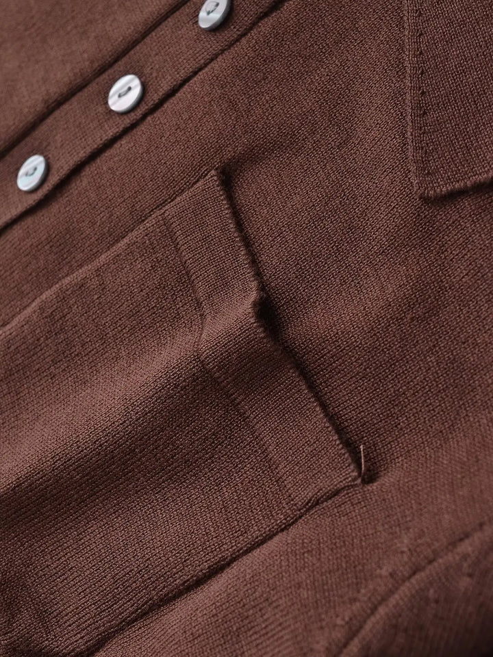 Minimalist Knitted Polo T-Shirt