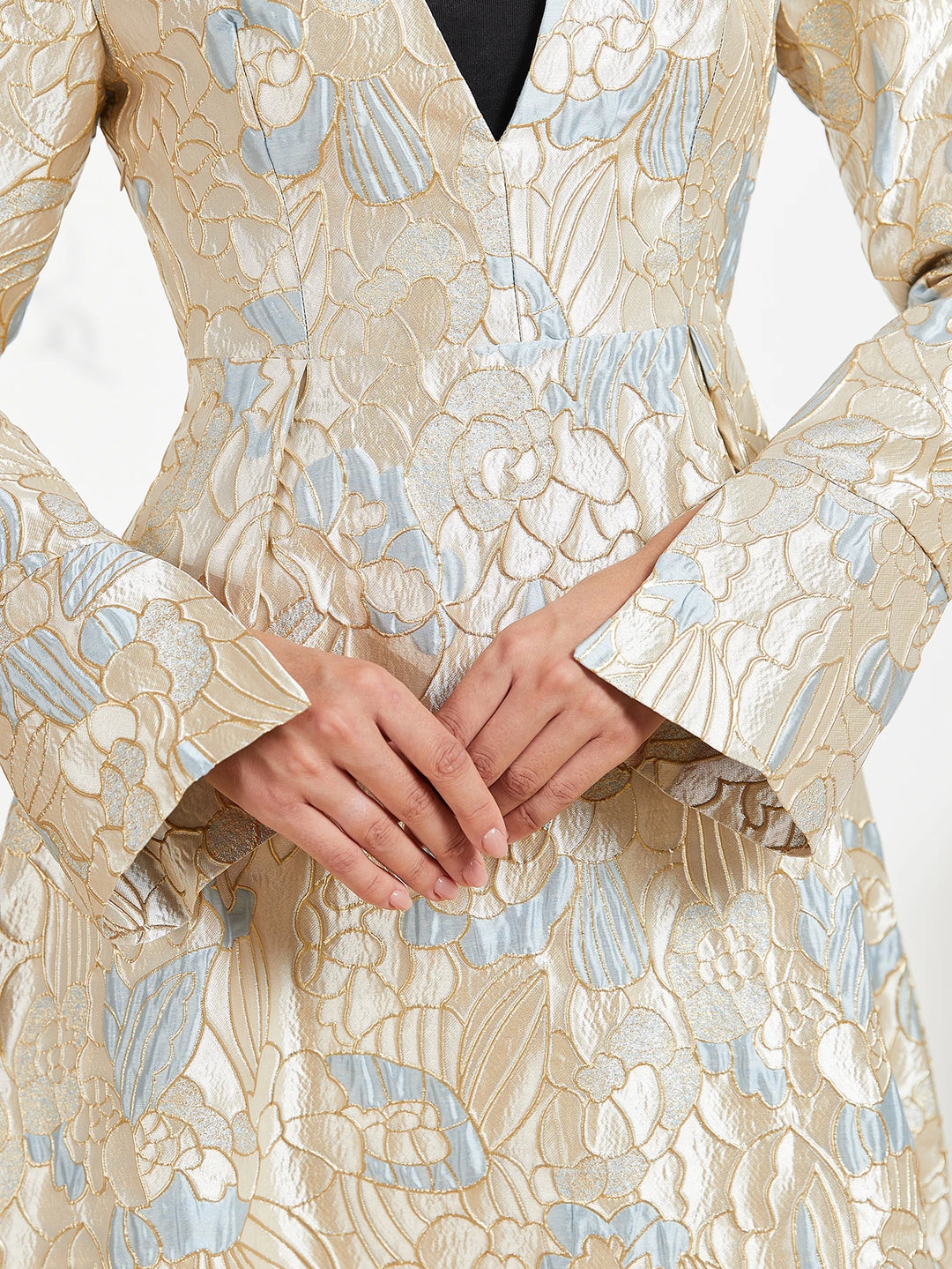 High-End Embroidered Midi Dress