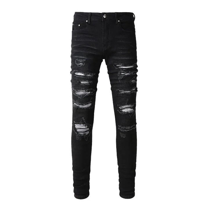 Elegant Skinny Tapered Stretch Denim Pants