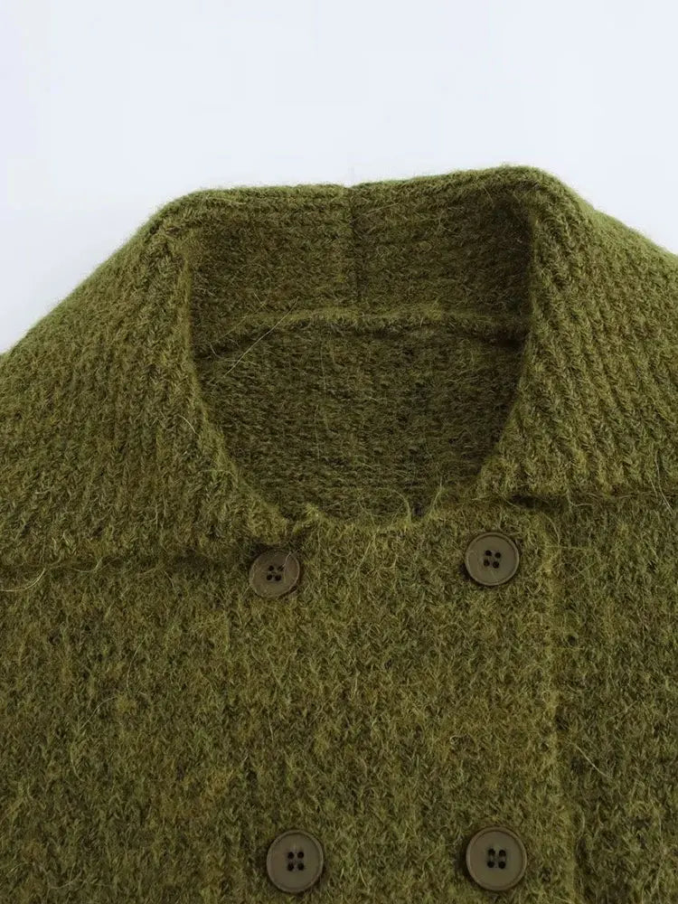 Stylish Double-breasted Collar Coat