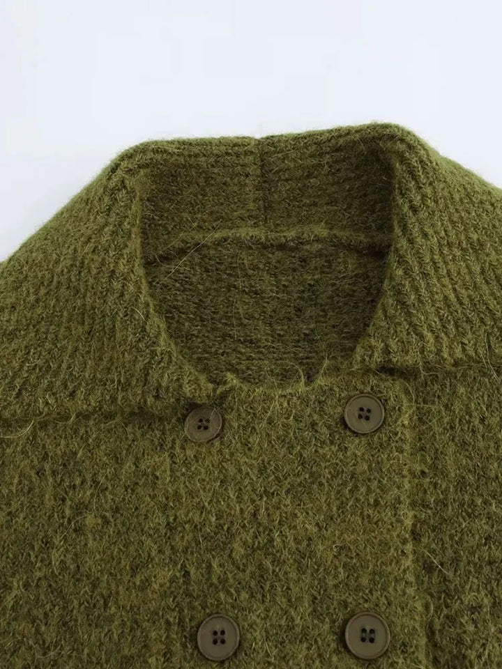 Stylish Double-breasted Collar Coat