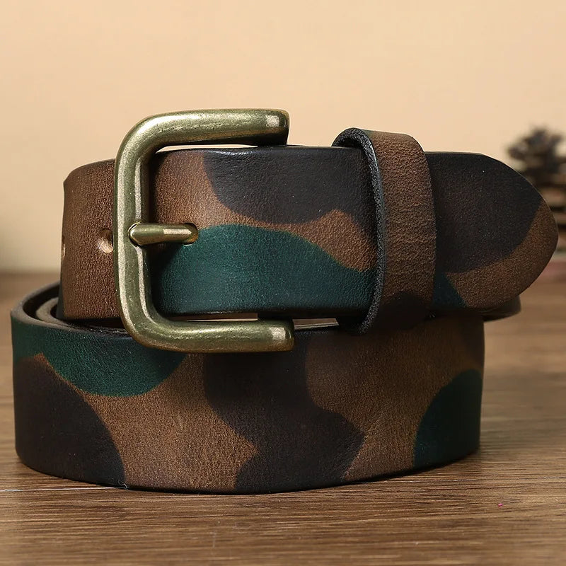 Premium Camouflage Leather Belt