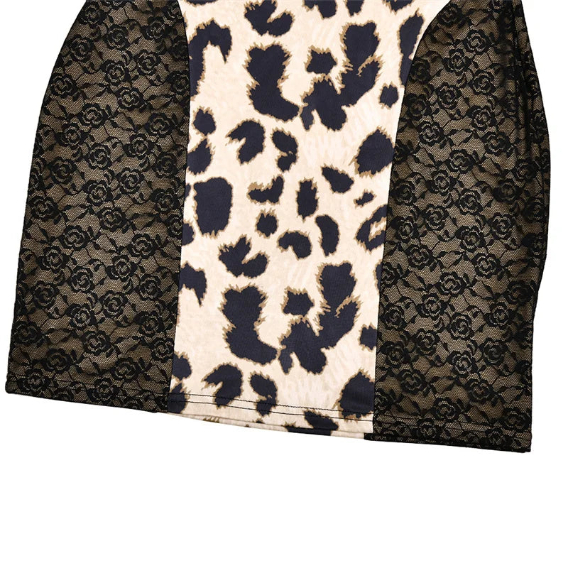 Classic Leopard Print Mini Dress