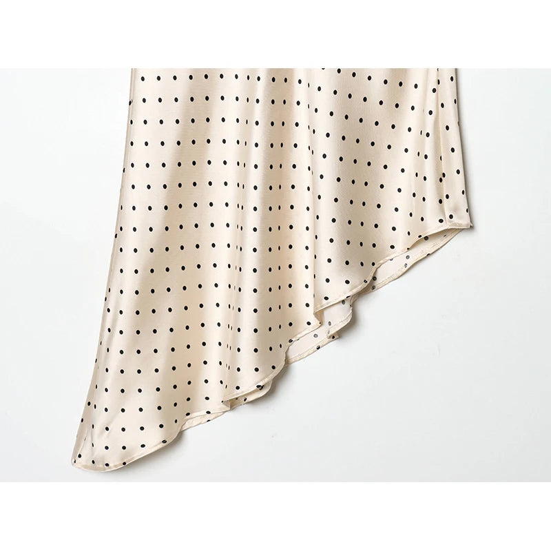 Fashionable Asymmetric Polka Dots Skirt
