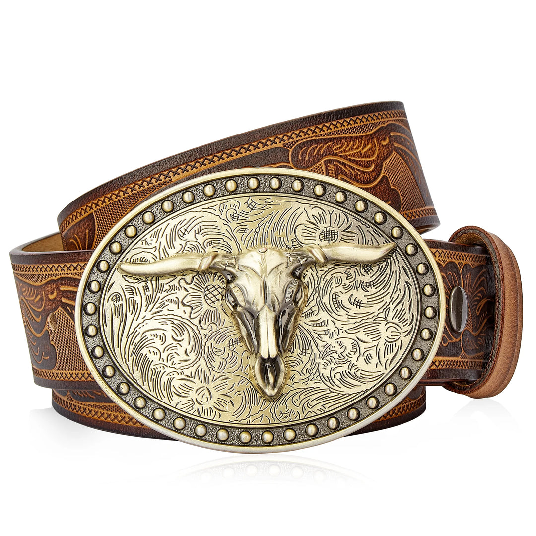 Smart Longhorn Bull Buckle Belt