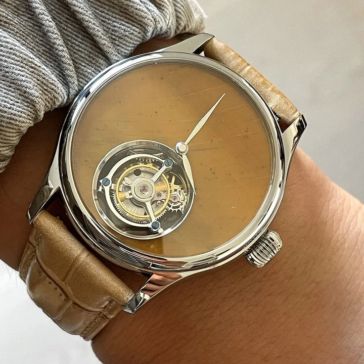 Natural Stone Dial Tourbillon Watch