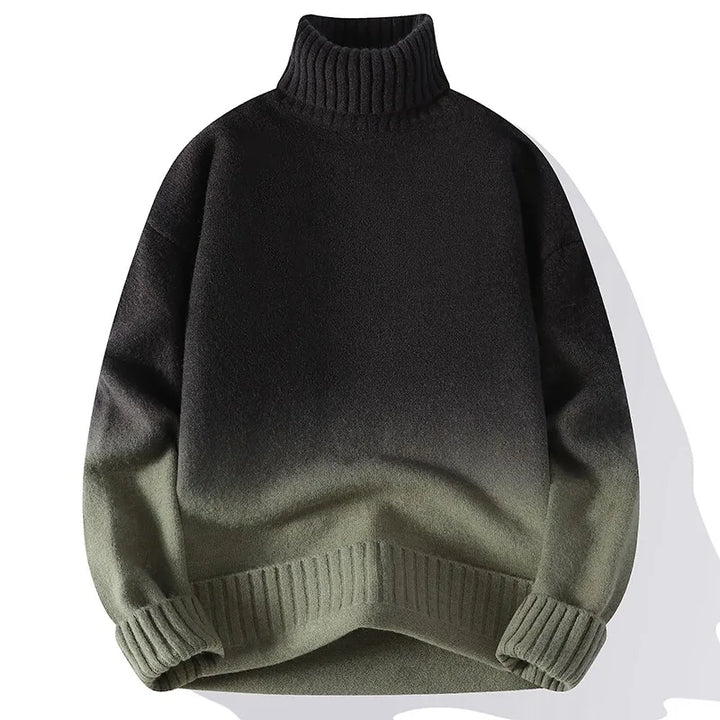 Charming Turtleneck Gradient Knitted Jumper