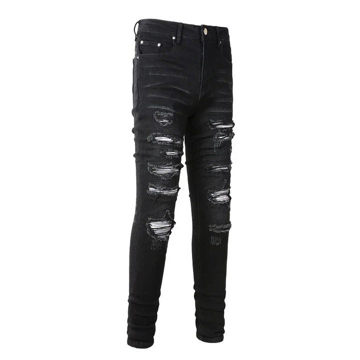 Elegant Skinny Tapered Stretch Denim Pants