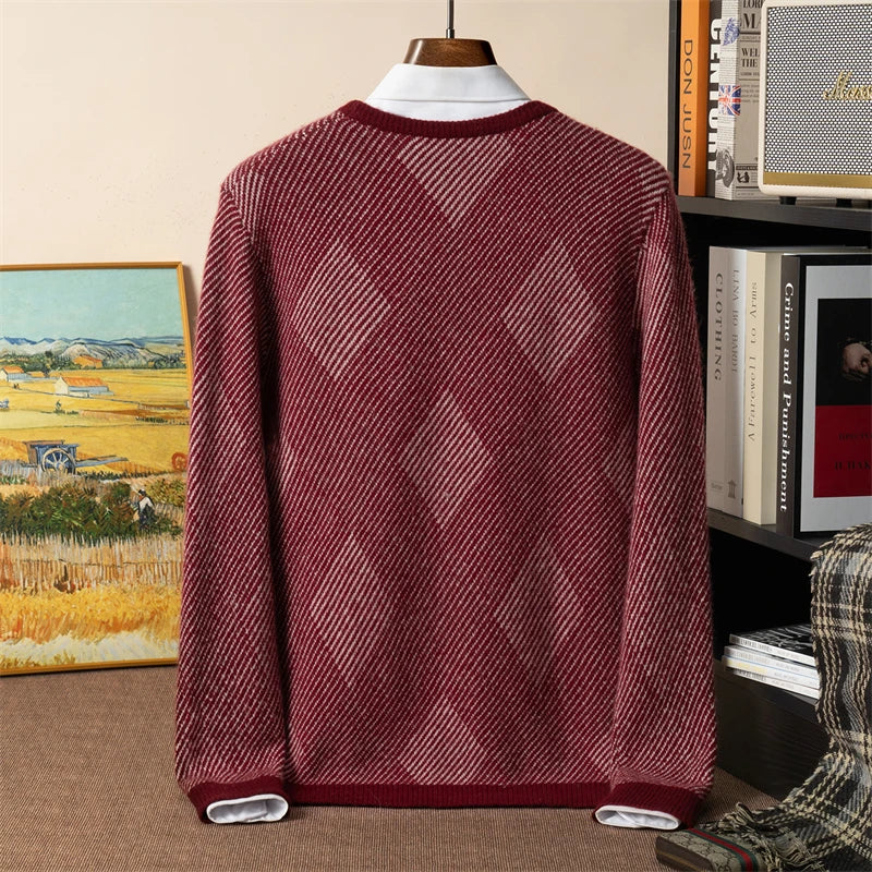 Luxurious Round Neck Pure Cashmere Sweater