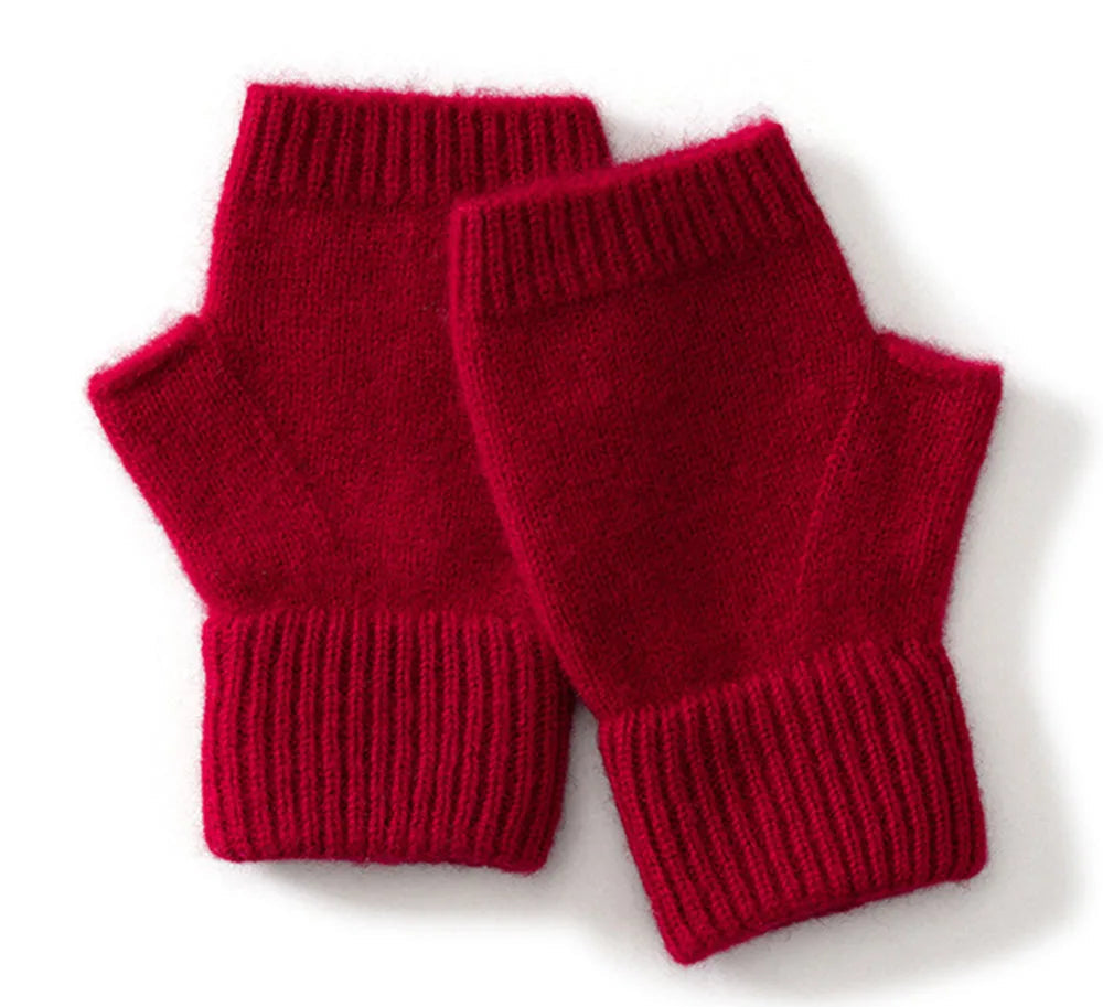 Soft Wool Knitted Thermal Mittens